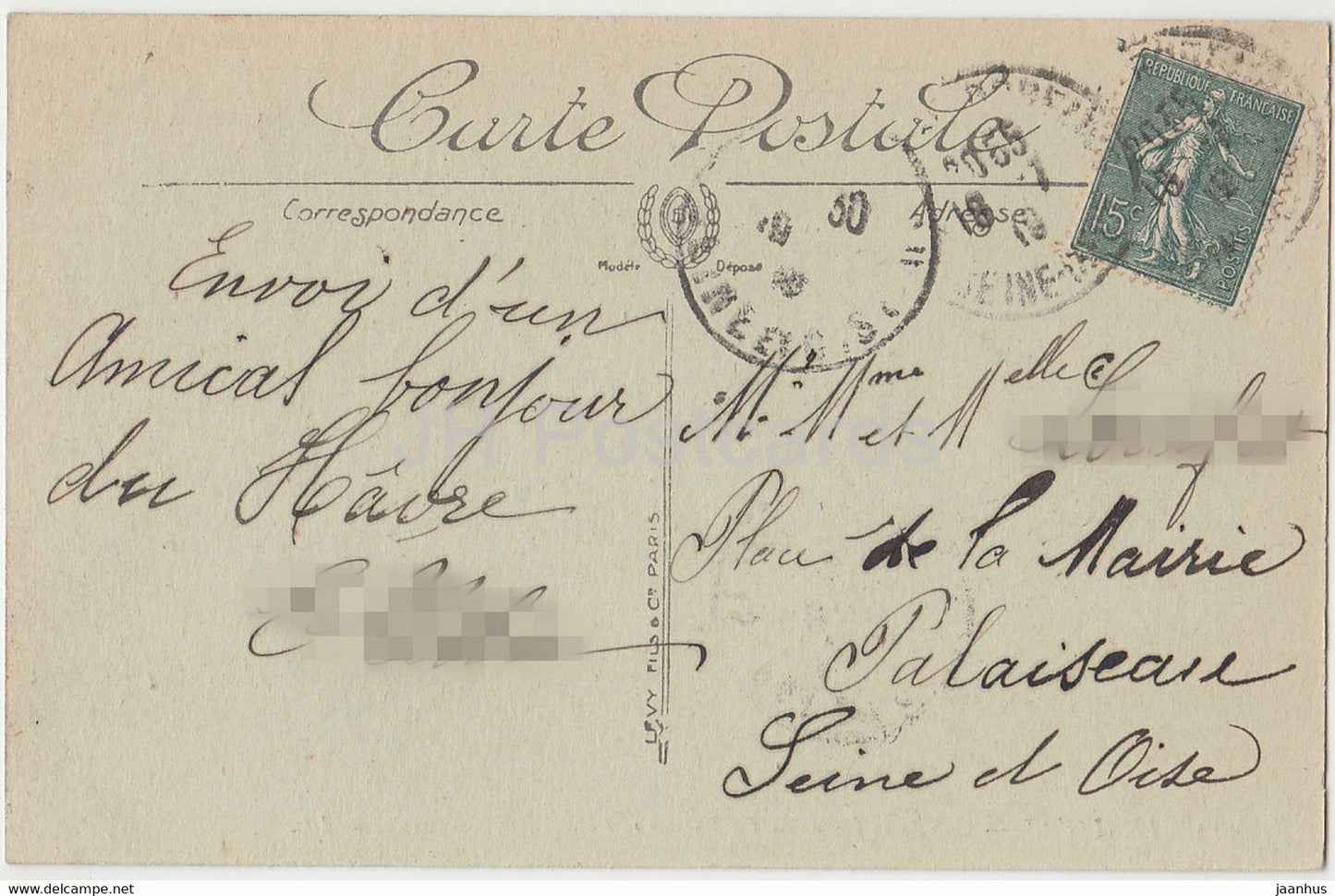 Le Havre - Cap de la Heve - La Falaise et l'Hotellerie Normande - 264 - old postcard - France - used