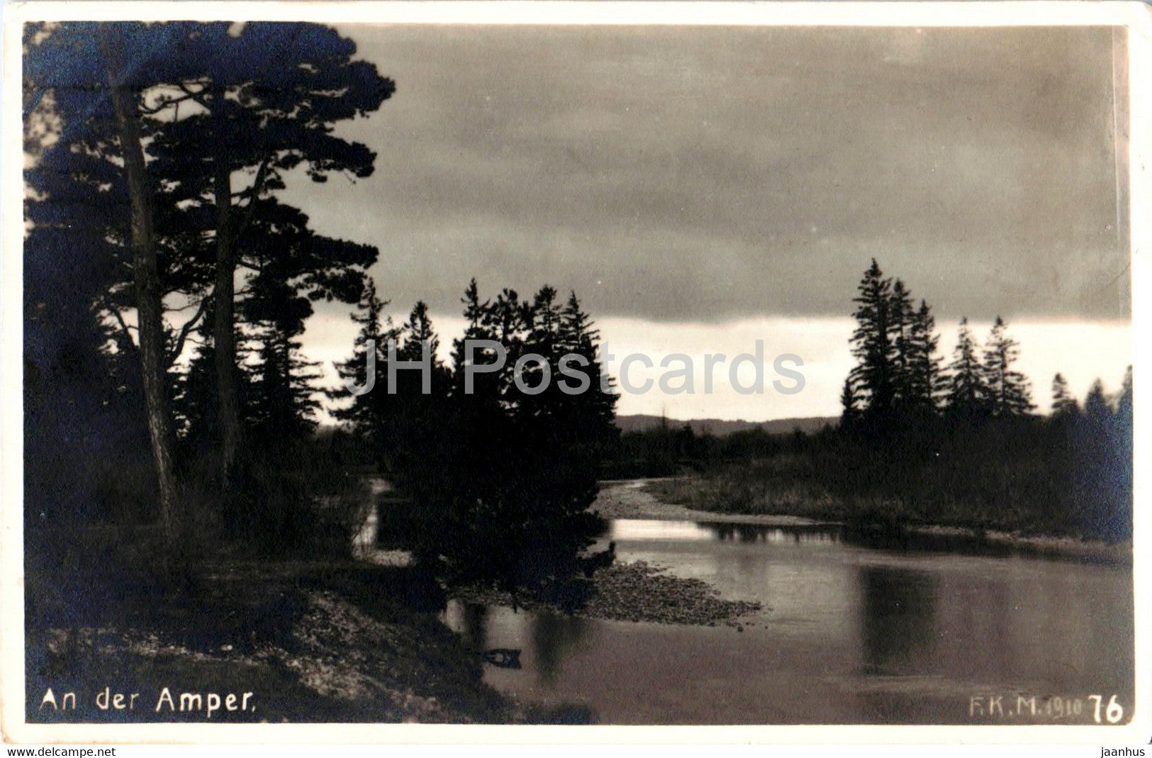 An der Amper - old postcard - 1911 - Germany - used - JH Postcards