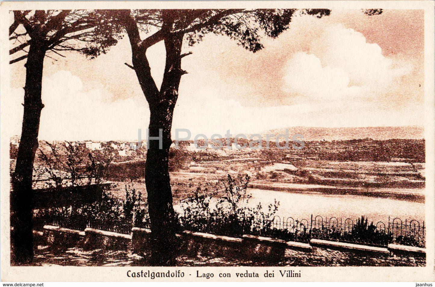 Castelgandolfo - Lago con veduta dei Villini - 710 - old postcard - Italy - unused - JH Postcards
