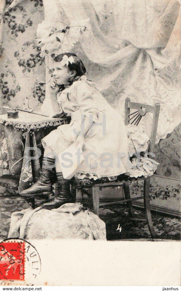 girl - children - Phospho Cacao - Phospho Bebe - old postcard - 1911 - France - used - JH Postcards