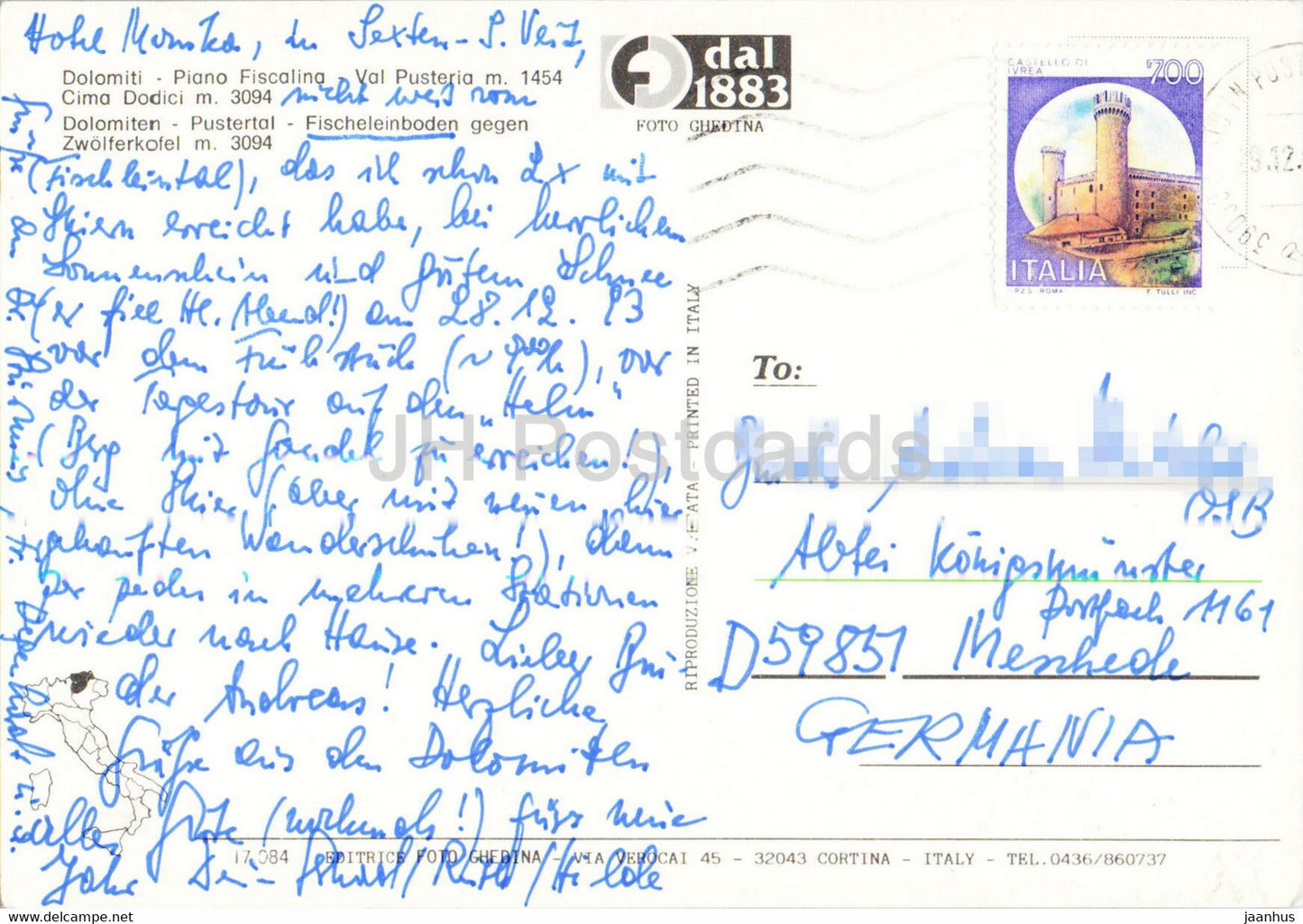 Dolomiti - Piano Fiscalina - Val Pusteria - Cima Dodici - Pustertal - Fischeleinboden - Zwolferkofel - Italy - used