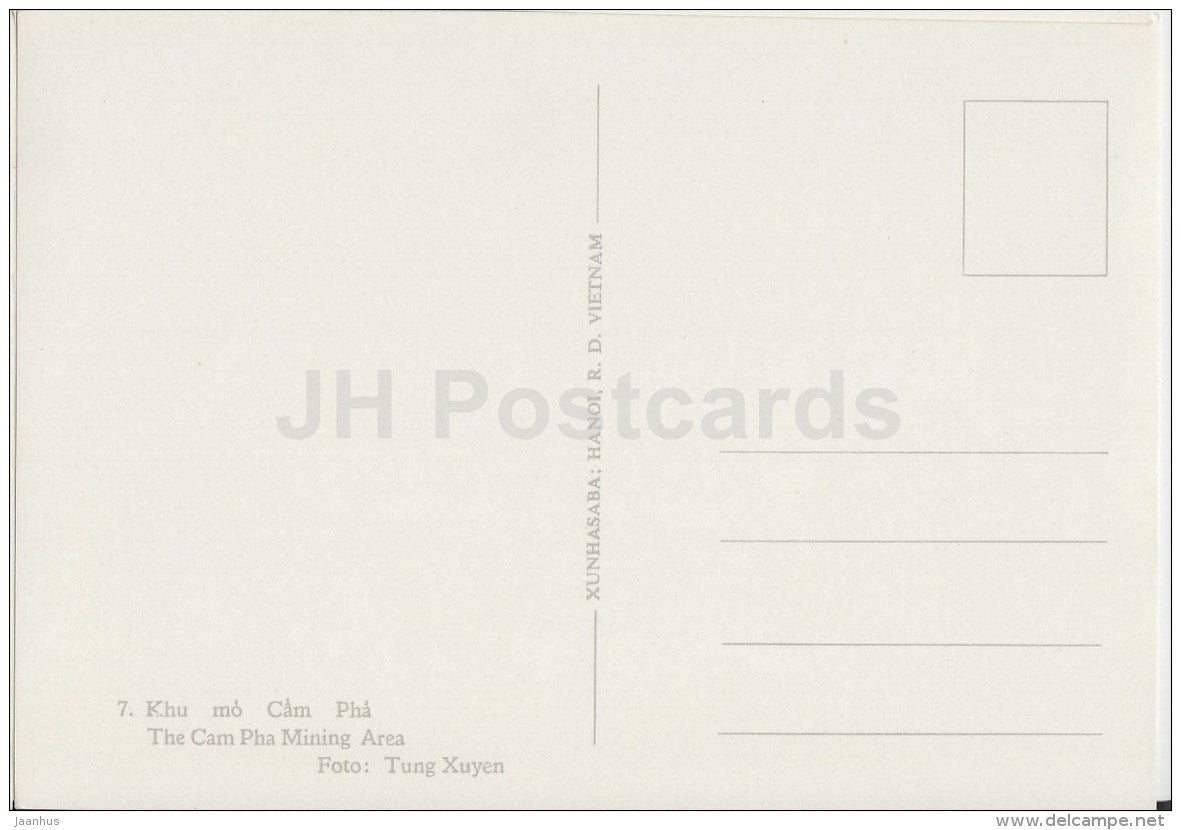 The Cam Pha mining area - Halong and Environs - old postcard - Vietnam - unused - JH Postcards