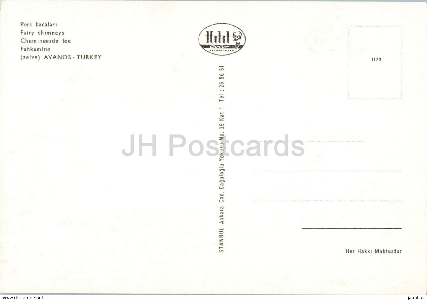 Cheminées de fées - Avanos - 1120 - Hitit - Turquie - inutilisé