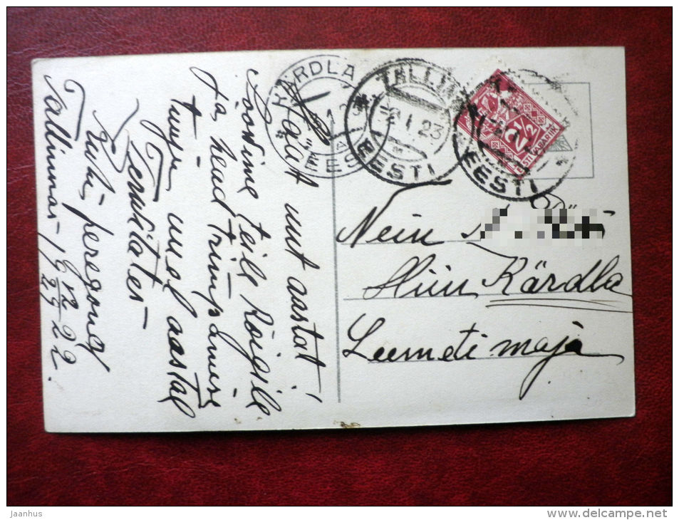 man and woman - couple - Amag 6266/6 - old postcard - circulated in Estonia 1923 , Kärdla , Tallinn - used - JH Postcards