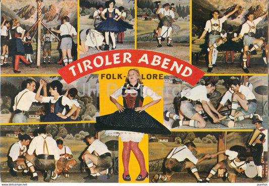 Tiroler Abend Folklore - Austrian folk costumes - 1975 - Austria - used - JH Postcards