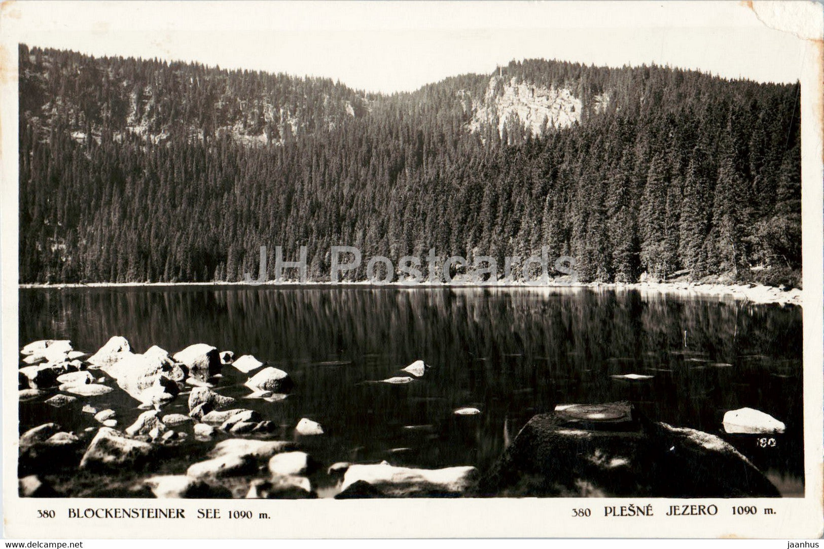Blockensteiner See 1090 m - Plesne Jezero - old postcard - Czech Republic - unused - JH Postcards