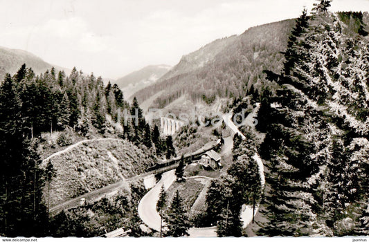 Hollental im Schwarzwald mit Ravenna Viadukt - old postcard - 1959 - Germany - used - JH Postcards