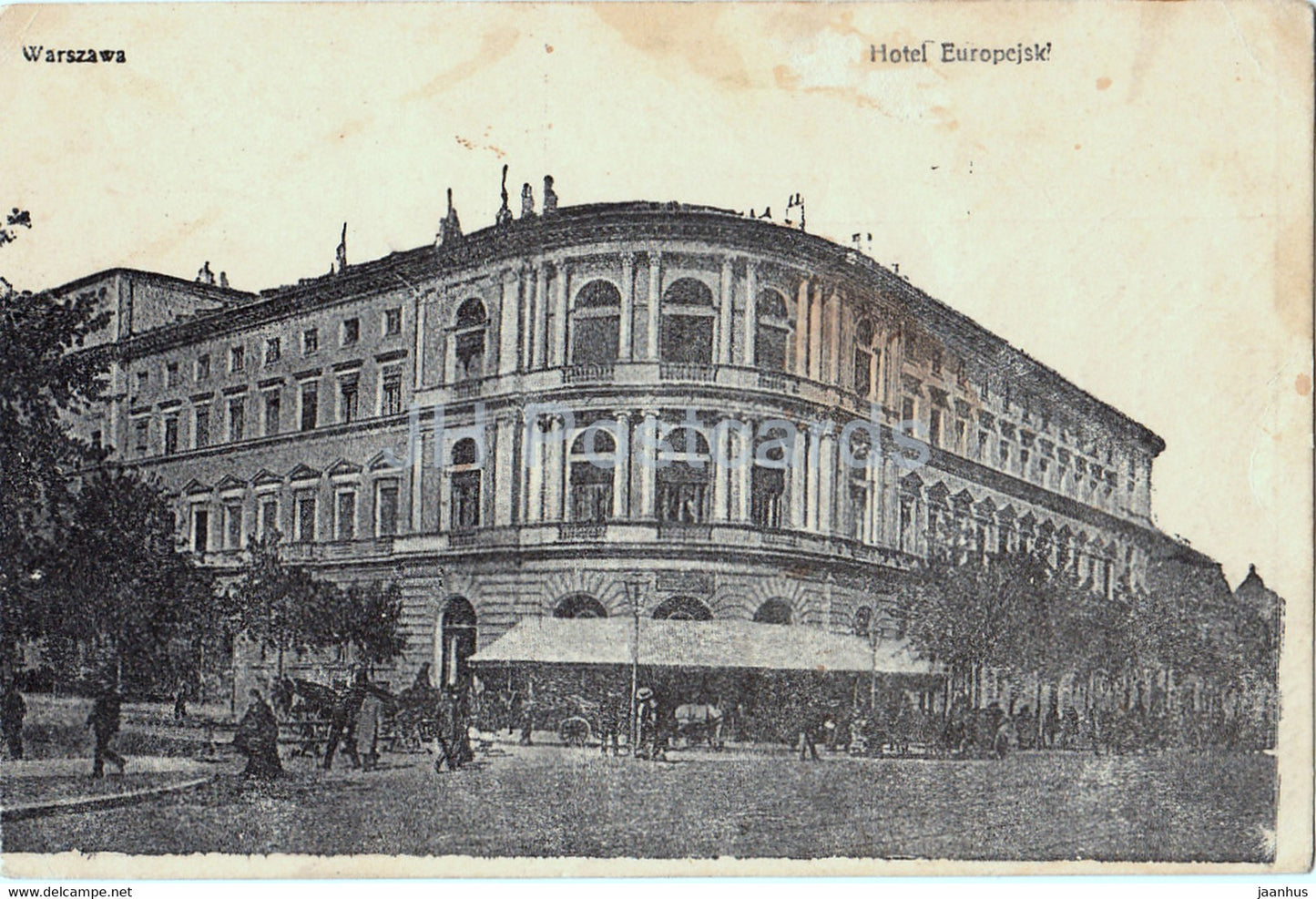 Warszawa - Hotel Europejski - Feldpost - old postcard - 1916 - Poland - used - JH Postcards