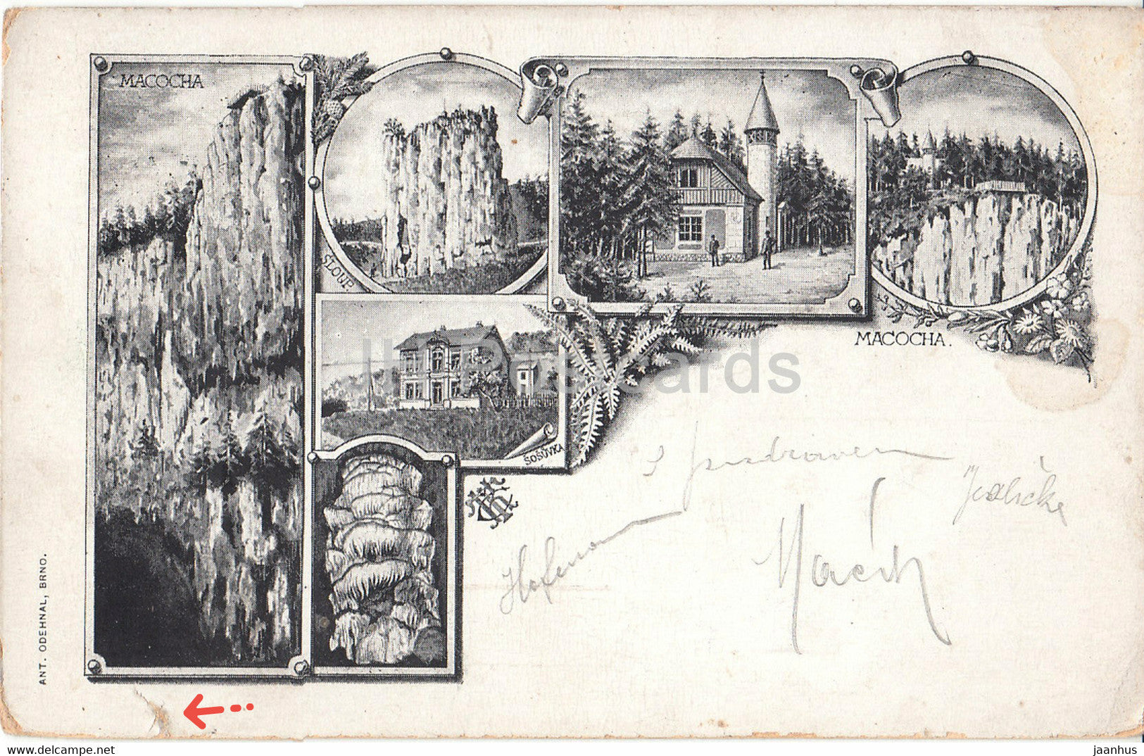 Macocha - Sosuvka - Sloup - old postcard - Czech Republic - used - JH Postcards