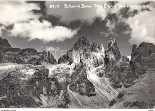 Dolomiti di Brenta - Torre Brenta e Torre Fulmini 2910 m - 1966 - Italy - Italia - used - JH Postcards