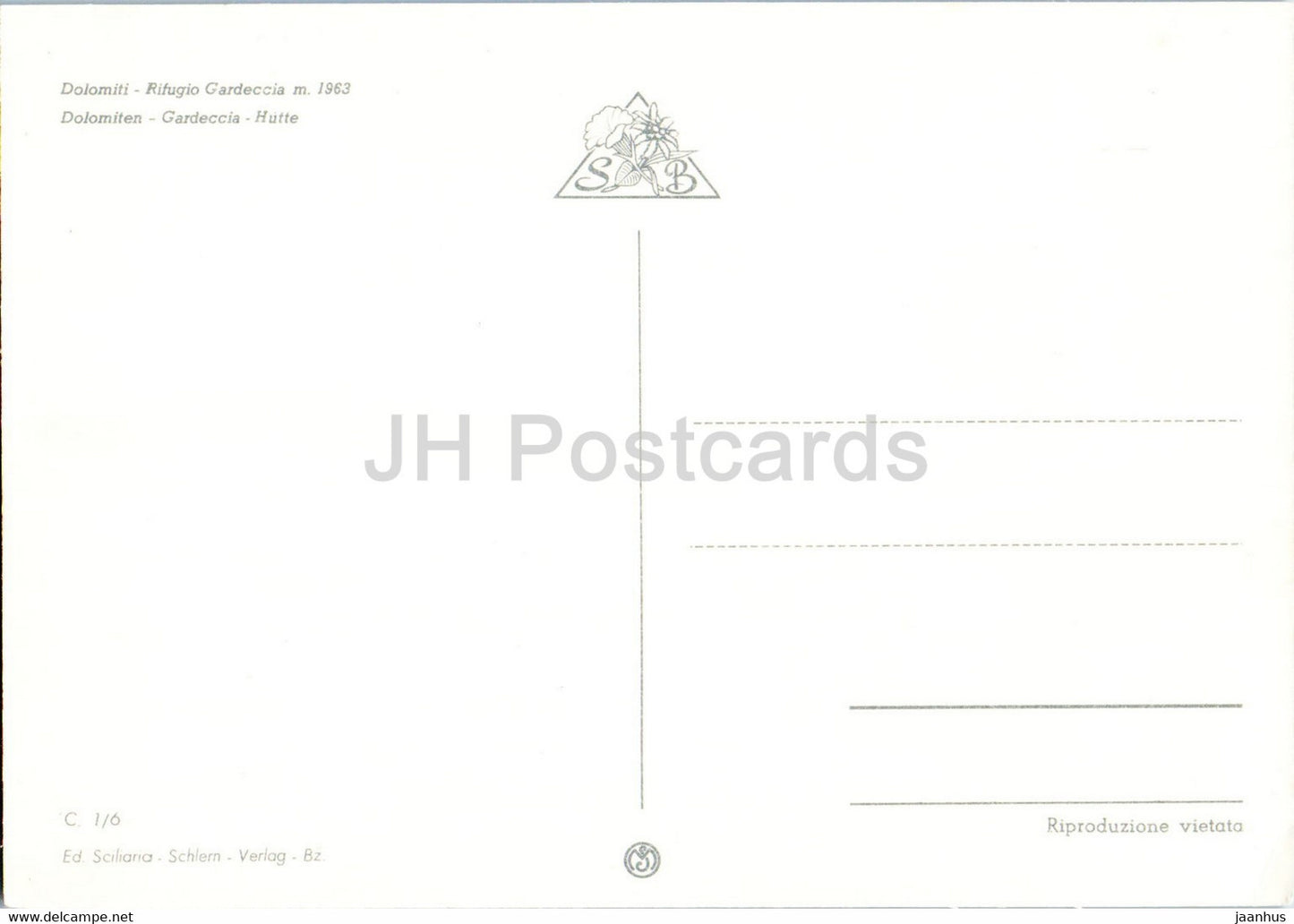 Dolomiti - Rifugio Gardeccia - car - Italy - unused