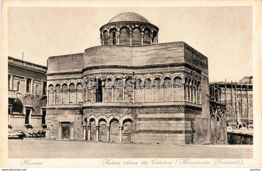 Messina - Antica chiesa dei Catalani - Monumento Nationale - church - old postcard - Italy - unused - JH Postcards