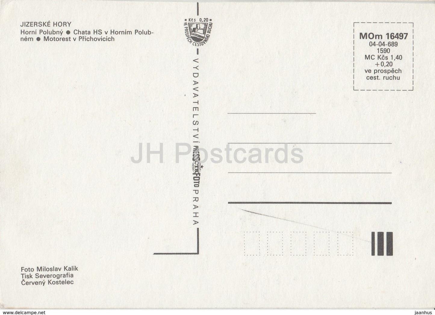 Jizerske Hory - Prichovice - Horny Polubny - winter - cars - multiview - Czechoslovakia - Czech Republic - unused