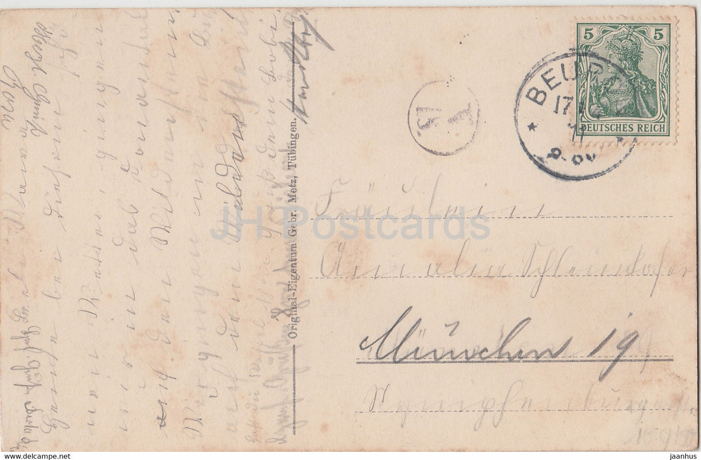 Donautal - Schloss Werenwag - castle - old postcard - 1911 - Germany - used