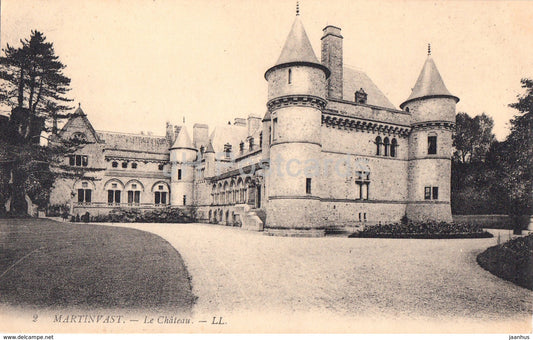 Martinvast - Le Chateau - castle - 2 - old postcard - France - unused - JH Postcards