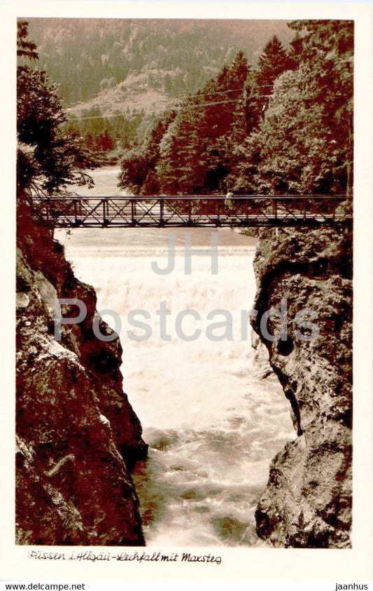 Fussen i Allgau - Lechfall mit Maxsteg - old postcard - Germany - unused - JH Postcards