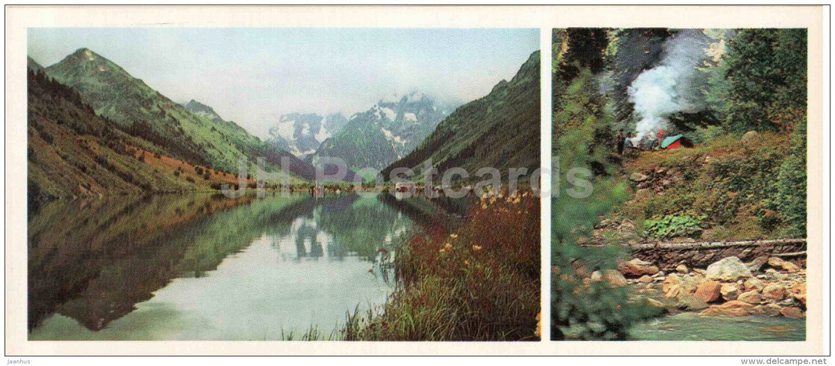 Tumanly-Kel trout lake - Karachay-Cherkessia - 1978 - Russia USSR - unused - JH Postcards