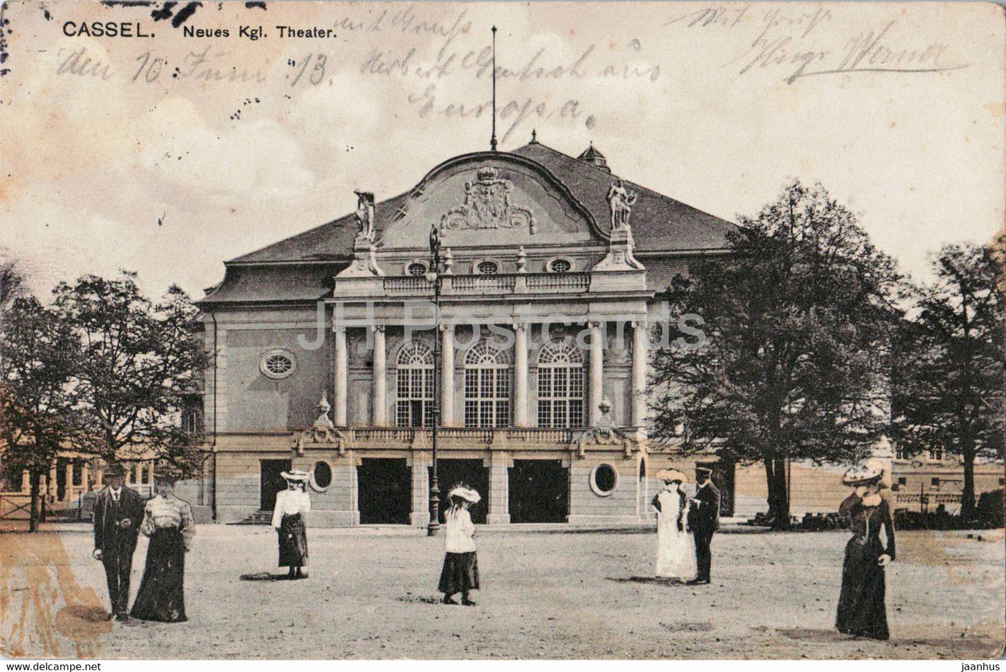Cassel - Kassel - Neues Kgl Theater - theatre - old postcard - 1913 - Germany - used - JH Postcards