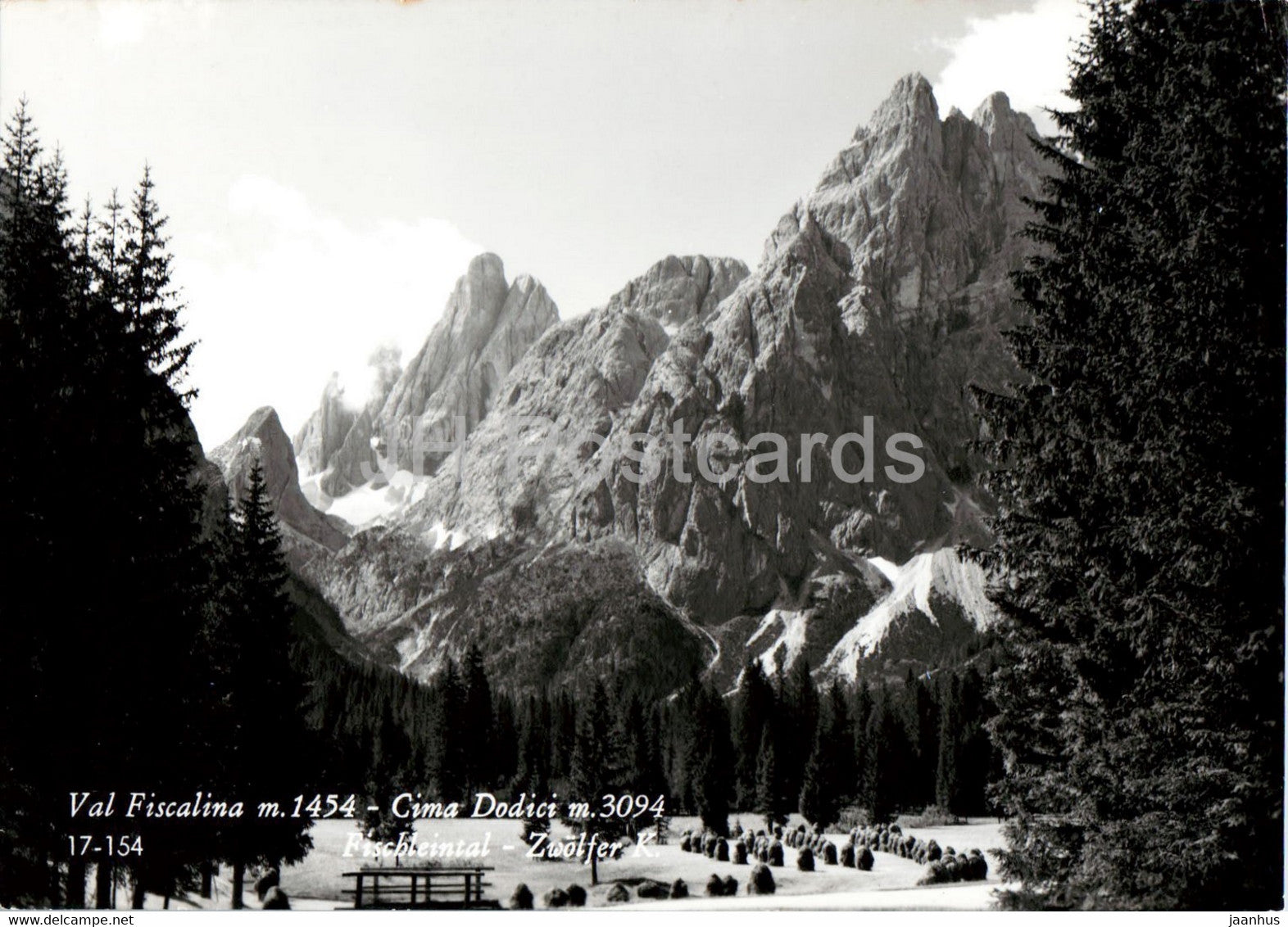 Val Fiscalina - Cima Dodici - Fischleintal - Zwolfer - 1969 - Italy - used - JH Postcards