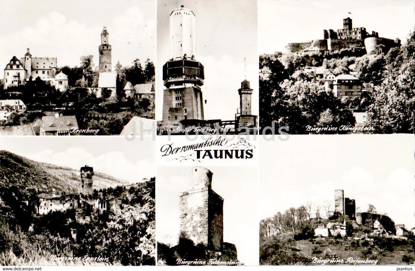 Der Romantische Taunus - Kronberg - Burgruine Reifenberg Konigstein - Eppstein - Feldberg - 1967 - Germany - used - JH Postcards