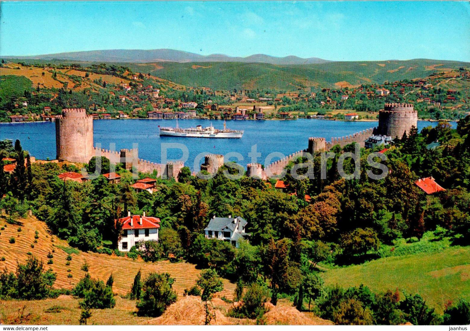Istanbul - From Europe to Asia The Fortress and the Bosphorus - 375 - Turkey - used - JH Postcards