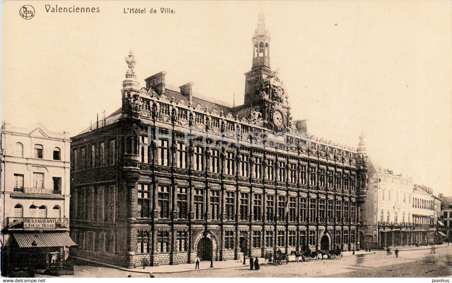 Valenciennes - L'Hotel de Ville - old postcard - France - unused - JH Postcards