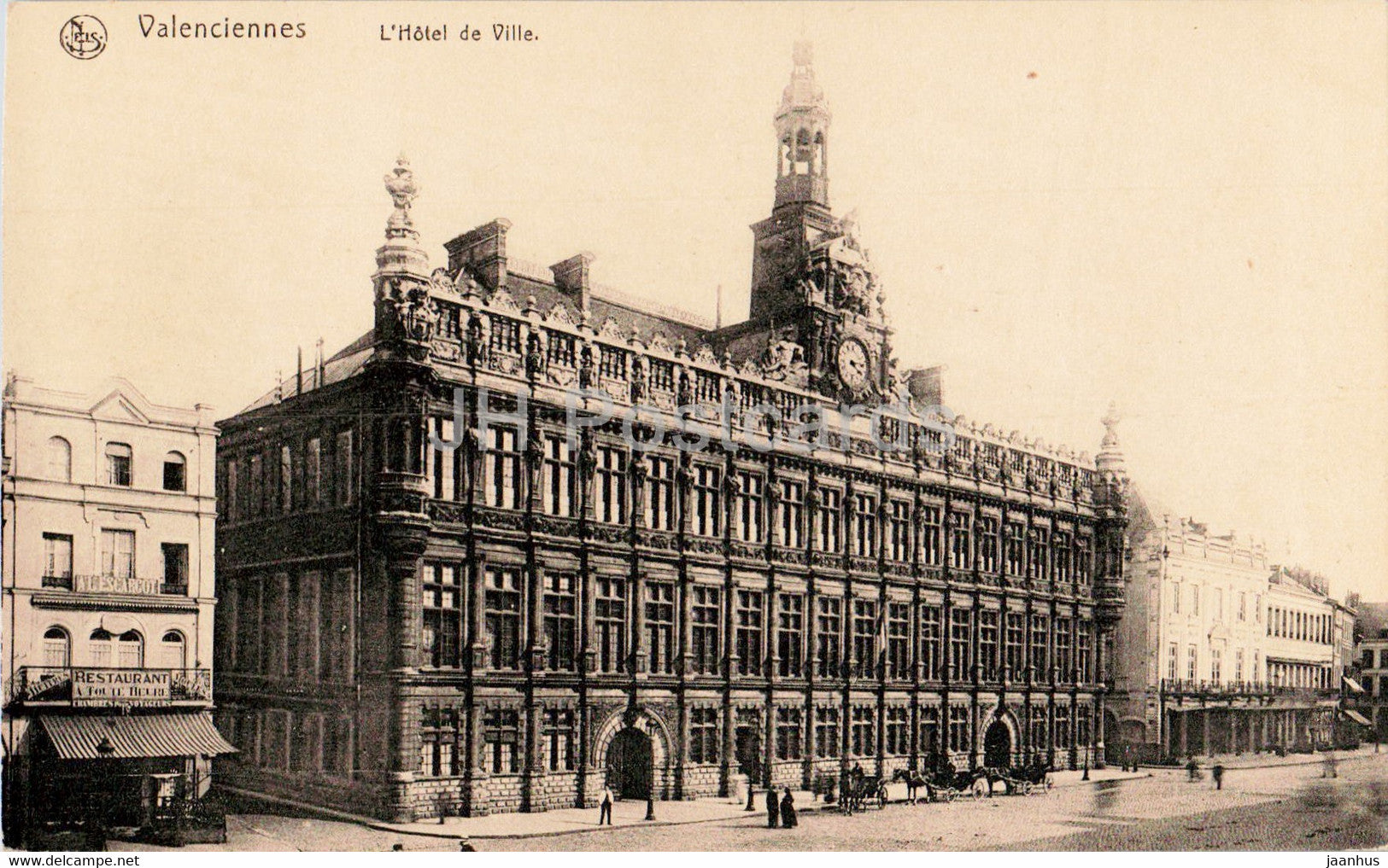 Valenciennes - L'Hotel de Ville - old postcard - France - unused - JH Postcards