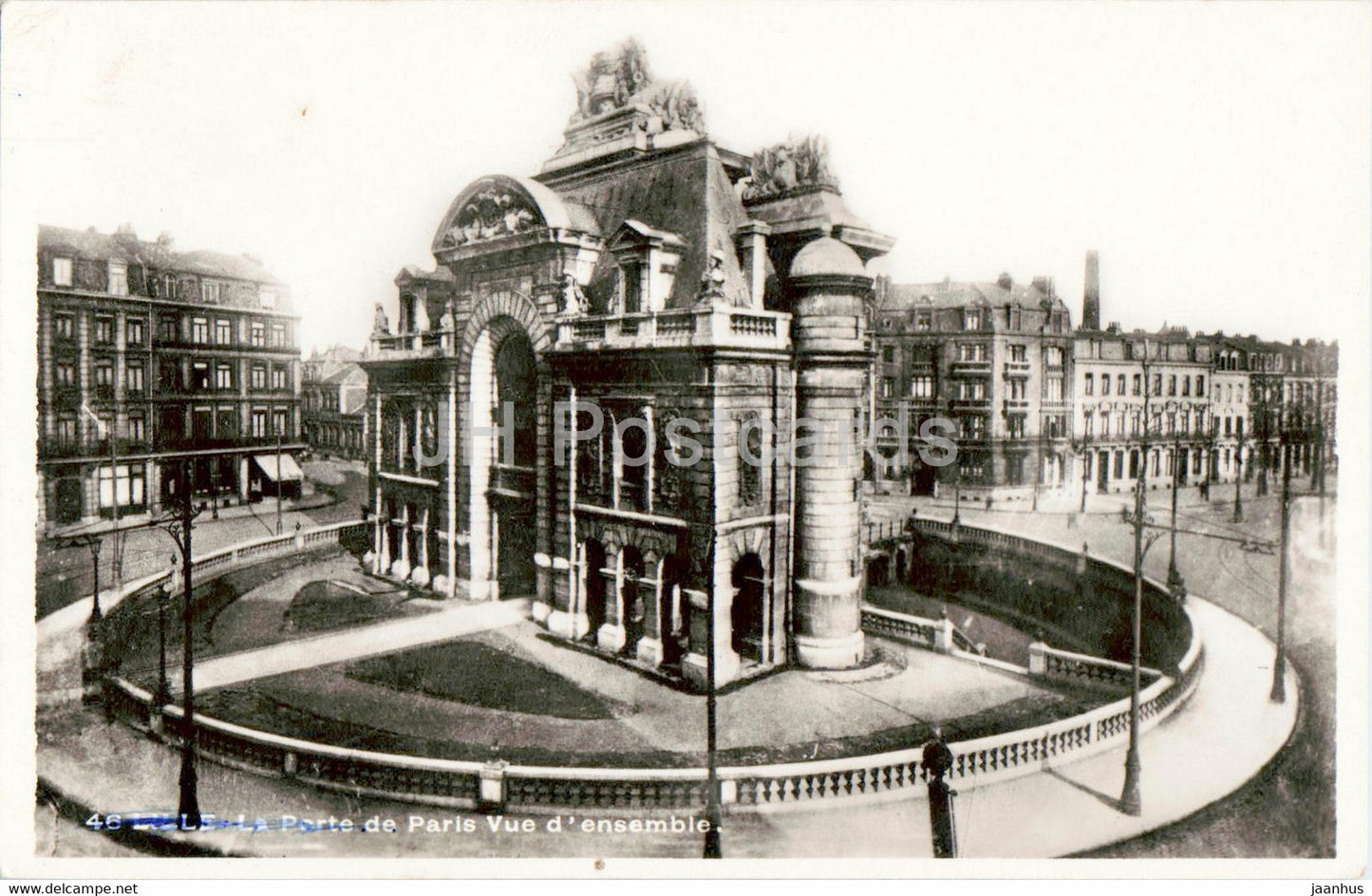 Lille - La Porte de Paris Vue d'ensemble - 46 - old postcard - 1923 - France - used - JH Postcards
