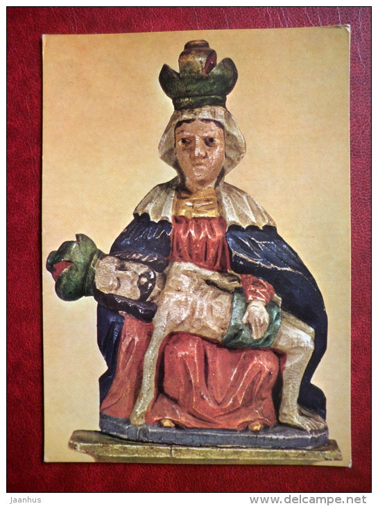 Reverent - wood plastic from the collections of the Slovak National Museum - 1969 - Slovakia Czechoslovakia - unused - JH Postcards