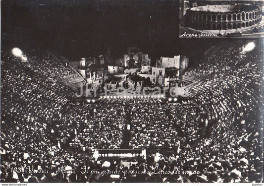 Verona - Arena - Il piu grande spettacolo Lirico  del mondo - show - Italy - Italia - unused - JH Postcards