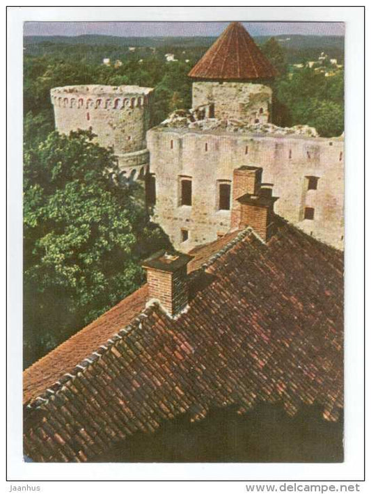 Castle Ruins - Cesis - Latvia USSR - unused - JH Postcards