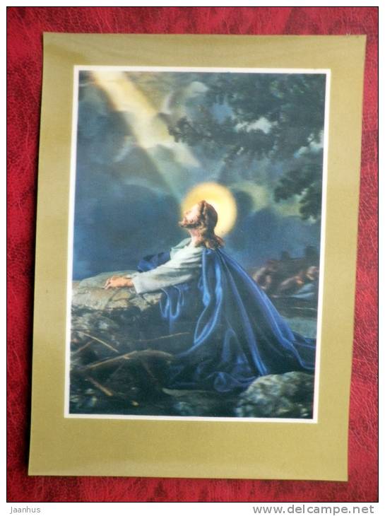 Japan - 3D - stereo - Christ - sent in Finland, Turku - nice stamp! - 1972 - used - JH Postcards