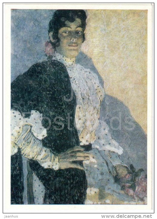 painting by A. Golovin - Spanish Woman , 1907 - russian art - unused - JH Postcards
