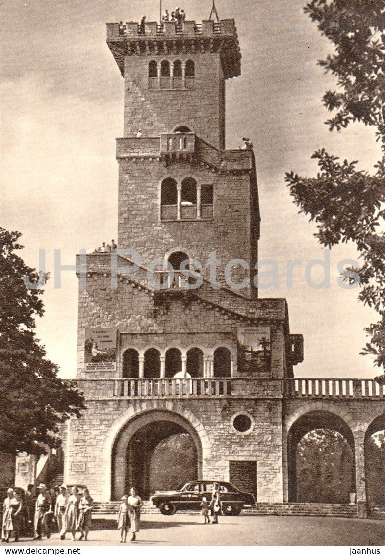 Sochi - observation tower on Mount Akhun - 1958 - Russia USSR - unused - JH Postcards