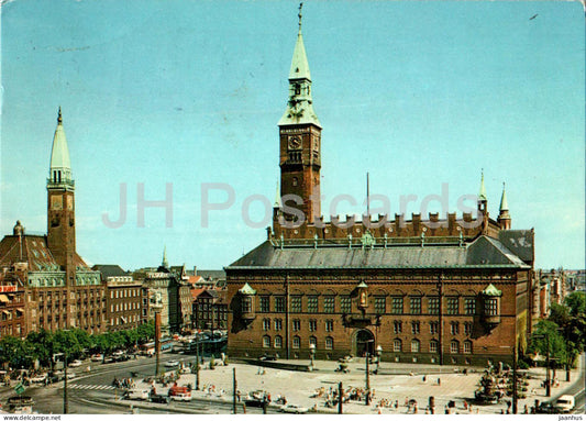 Copenhagen - Kobenhavn - Radhuspladsen - The Town Hall Square - 1636 - Denmark - used - JH Postcards
