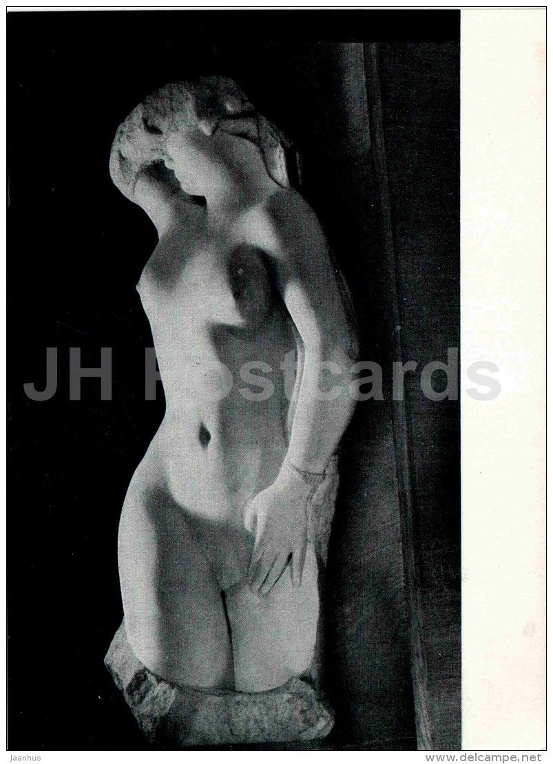 sculpture by S. Konenkov - Dream , 1913 - naked woman - nude - russian art - 1965 - Russia USSR - unused - JH Postcards