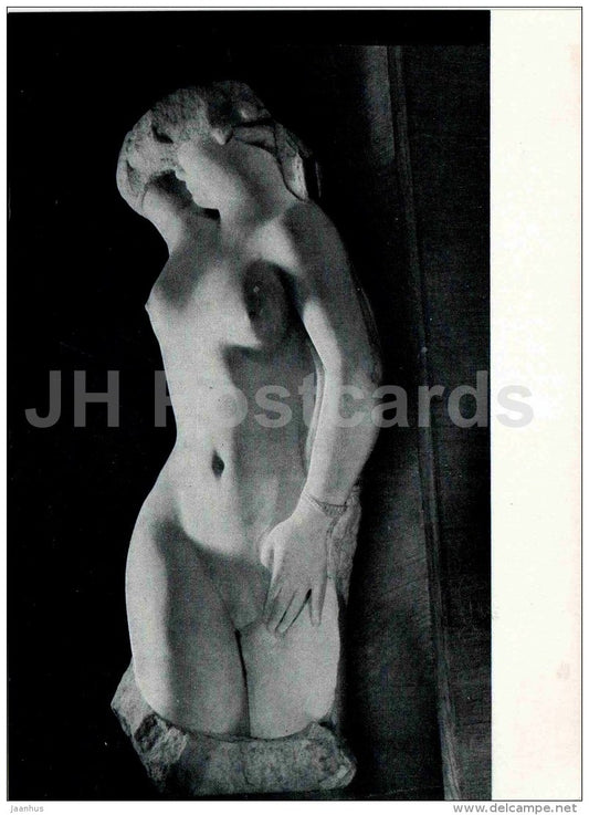 sculpture by S. Konenkov - Dream , 1913 - naked woman - nude - russian art - 1965 - Russia USSR - unused - JH Postcards