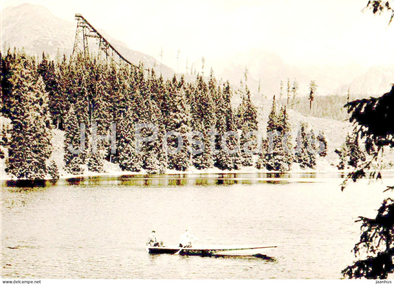 Tatransky Narodny Park - Strbske Pleso - ski jumping hill - boat - 1962 - Slovakia - Czechoslovakia - used - JH Postcards