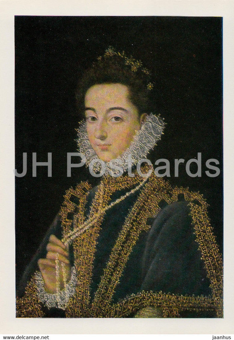 painting by Juan Pantoja de la Cruz - Catalina Micaela of Savoy - Spanish art - 1984 - Russia USSR - unused - JH Postcards