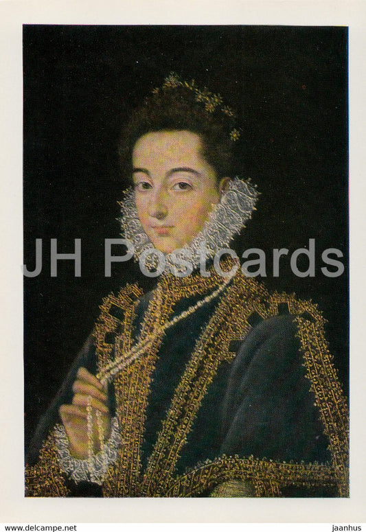 painting by Juan Pantoja de la Cruz - Catalina Micaela of Savoy - Spanish art - 1984 - Russia USSR - unused - JH Postcards