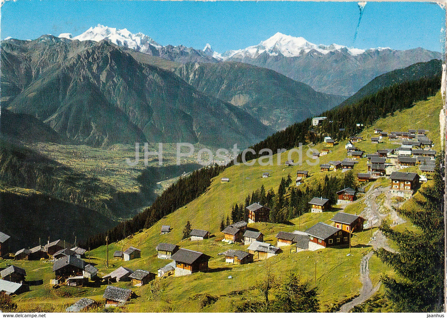 Bettmeralp 1930 m - Dom - Matterhorn - Weisshorn - 1973 - Switzerland - used - JH Postcards