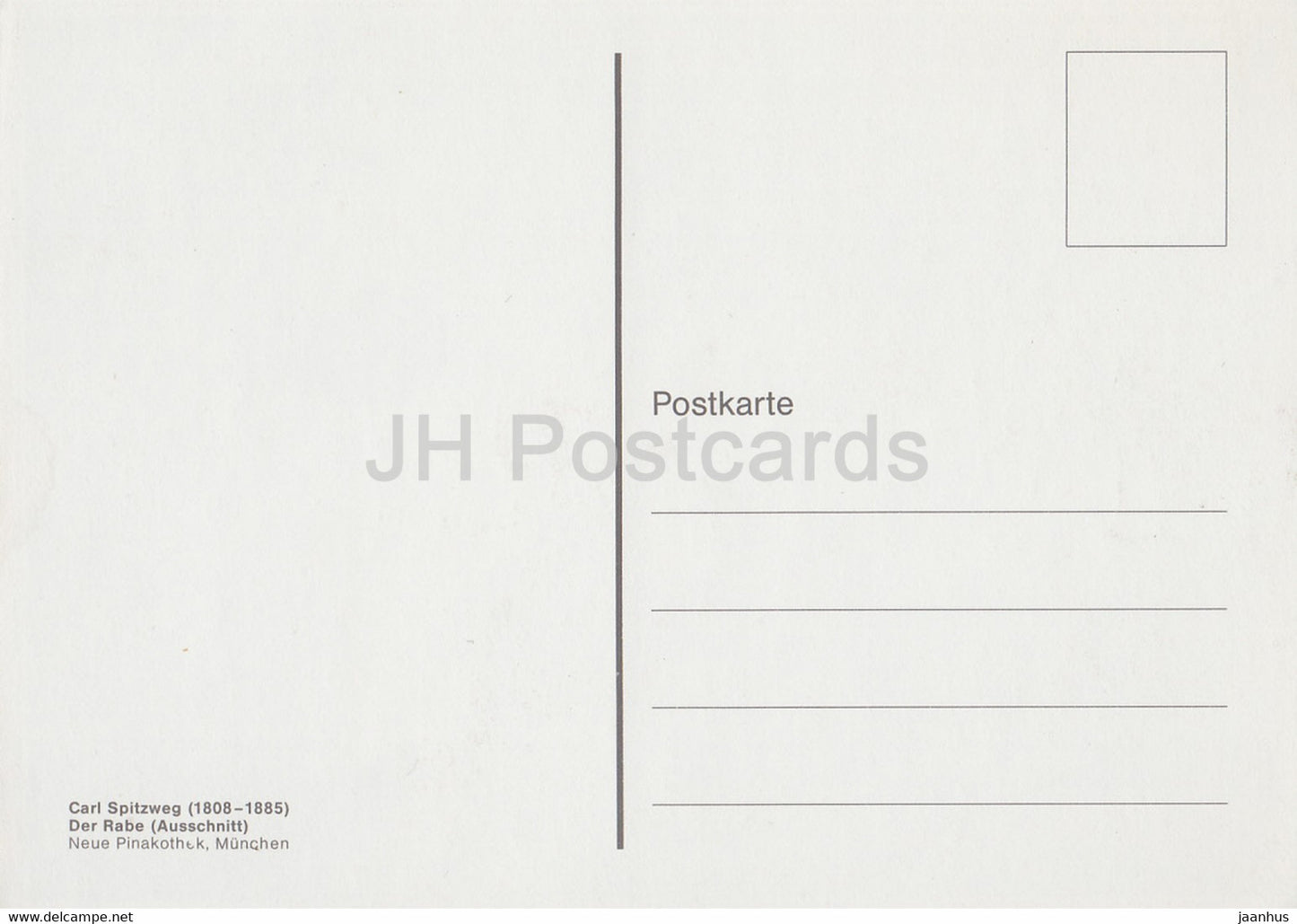 Gemälde von Carl Spitzweg – Der Rabe – Deutsche Kunst – Deutschland – unbenutzt