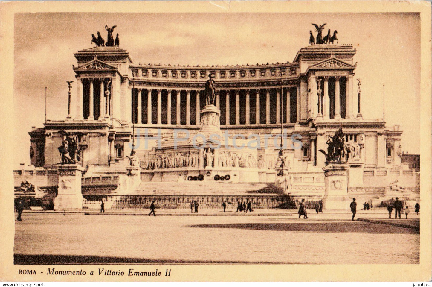Roma - Rome - Monumento a Vittoro Emanuele II - monument - old postcard - Italy - unused - JH Postcards