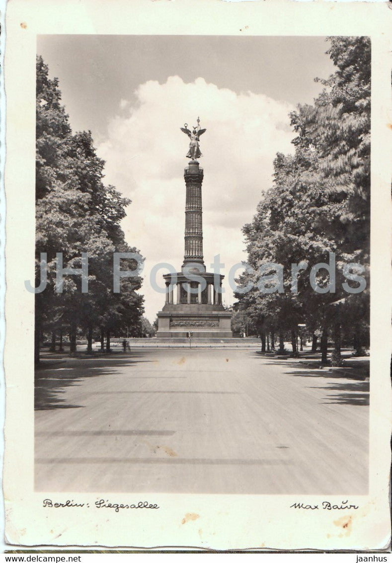 Berlin - Siegesallee - Baur Karte - 1937 - Germany - used - JH Postcards