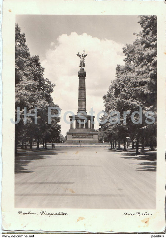 Berlin - Siegesallee - Baur Karte - 1937 - Germany - used - JH Postcards
