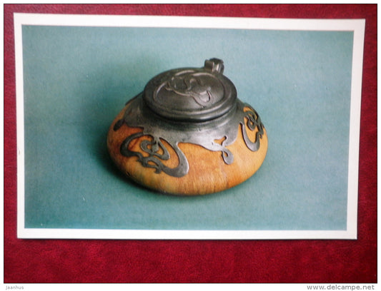 Ink Well , 20th century - Art Objects in Tin by Russian Craftsmen - 1976 - Russia USSR - unused - JH Postcards