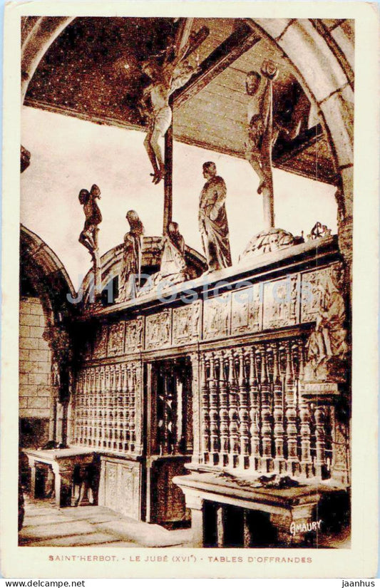 Saint Herbot - Le Jube - Tables d'Offrandes - old postcard - France - unused - JH Postcards