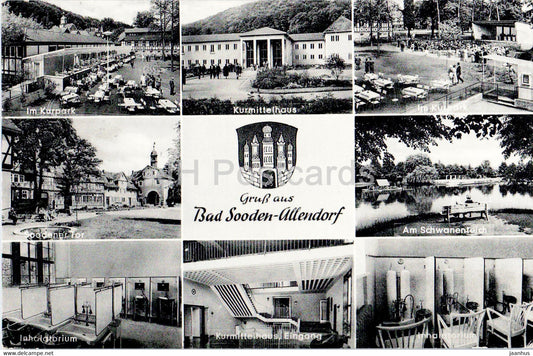 Gruss aus Bad Sooden Allendorf - Kurpark - Kurmittelhaus - Inhalatorium - Germany - used - JH Postcards