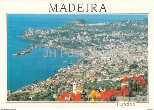 Funchal - Madeira - Uma vista para oeste - Western View of Funchal - Portugal - unused - JH Postcards