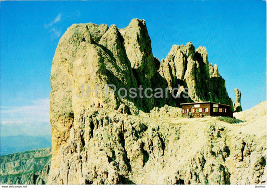 Dolomiti - Gruppo del Catinaccio - Rifugio Passo Principe - Rosengartengruppe - Santnerpass Hutte - 1986 - Italy - used - JH Postcards
